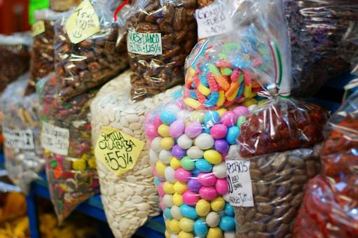 海外の市場のお菓子 海外の市場のお菓子の写真