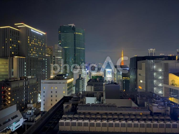 銀座からの夜景（横位置） 夜景,東京,夜景写真の写真素材