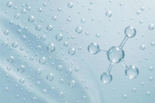 化粧品の気泡・分子構造のイメージ 化粧品の気泡・分子構造のイメージの写真