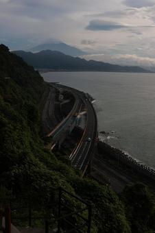 薩埵峠 薩埵峠 薩埵峠,富士山,駿河湾の写真素材