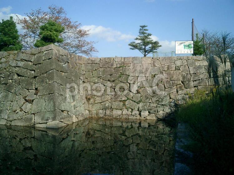 郡山城松蔭堀の石垣 大和郡山城,郡山城の写真素材