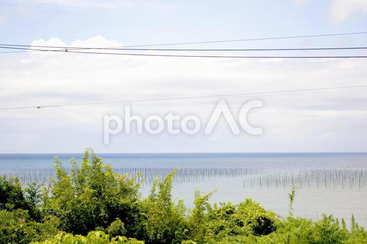 田舎の海 海,青空,空の写真素材