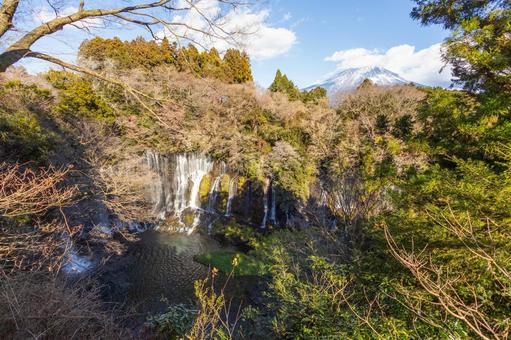 白糸の滝展望台からの景色 白糸の滝展望台からの景色 白糸の滝,展望台,真冬の写真素材