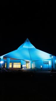 ゆりの里公園ライトアップ ゆりの里公園,福井県,ライトアップの写真素材