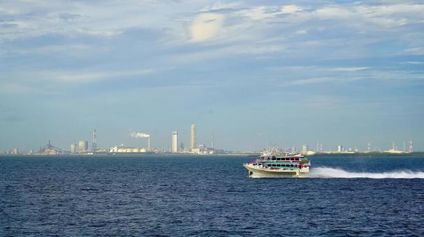 東京湾を航行する東海汽船のジェット船 東京湾を航行する東海汽船のジェット船 ジェット船,船,東京の写真素材