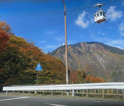 明智平ロープウェイ 明智平ロープウェイ,男体山,日光の写真素材