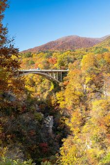 鳴子峡の秋-Vol.4⒁ 渓谷,峡谷,鳴子峡の写真素材