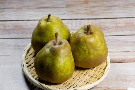 山形県産のラフランス ラフランス,洋梨,秋の写真素材