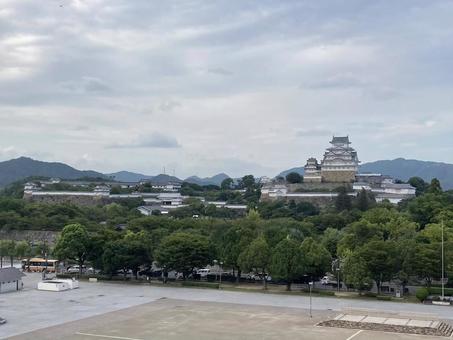 姫路城　遠景 姫路城,姫路,姫路市の写真素材