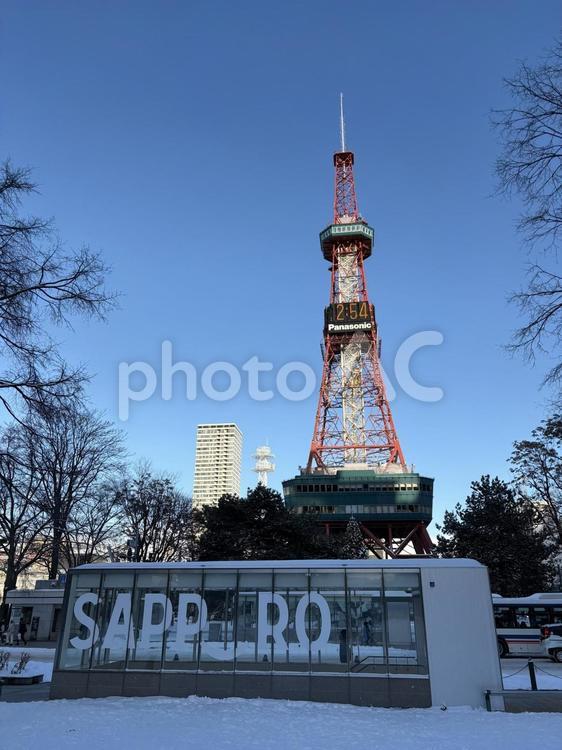 SAPPOROスマイルと札幌テレビ塔 さっぽろテレビ塔,札幌テレビ塔,札幌スマイルの写真素材
