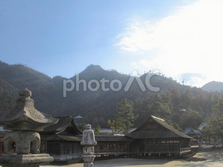 広島　宮島の風景 厳島神社,厳島,宮島の写真素材