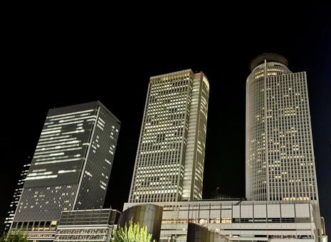 夜の名古屋駅 夜の名古屋駅 名古屋,名古屋駅,夜の写真素材