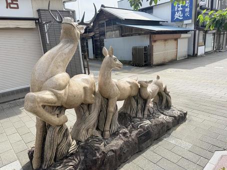 鹿島神宮　鹿の像 鹿島神宮,神社,茨城県の写真素材