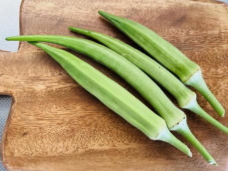 家庭菜園のオクラ 家庭菜園のオクラ オクラ,野菜,食材の写真素材