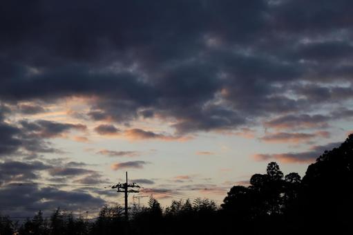 evening, vide, coucher de soleil, au crépuscule, JPG