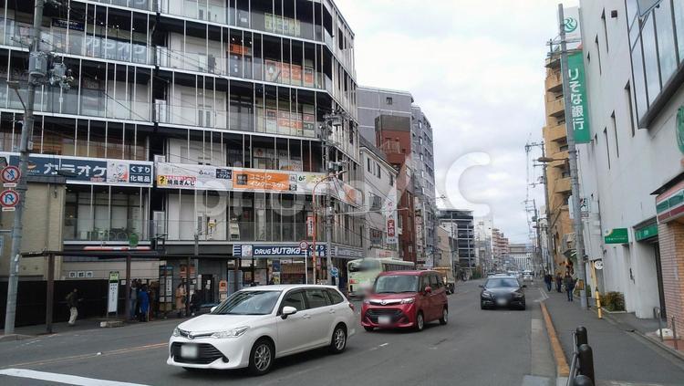 大宮駅周辺　嵐電　京福　京都 大宮駅,周辺,大宮駅周辺の写真素材