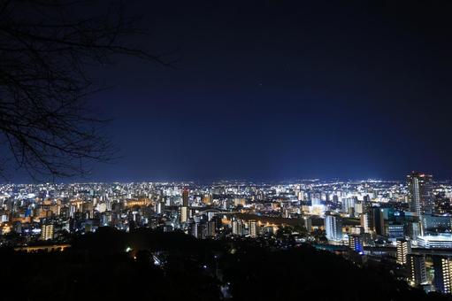 熊本県花岡市 花岡山からの夜景 熊本県花岡市 花岡山からの夜景の写真