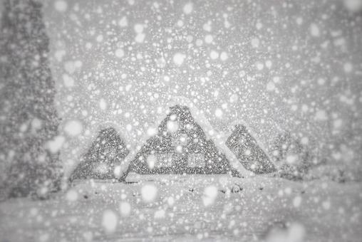 冬の白川郷 白川郷,豪雪,雪景色の写真素材