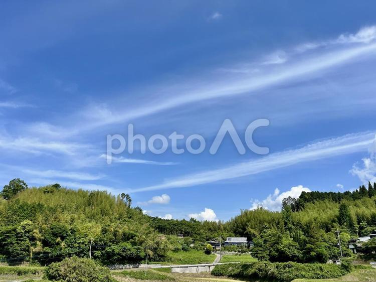 中九州道からの風景6 自然,空,風景の写真素材