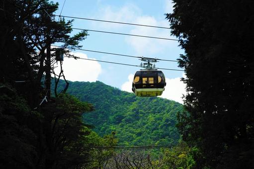 山とロープウェイ 山とロープウェイ ロープウェイ,ゴンドラ,乗り物の写真素材