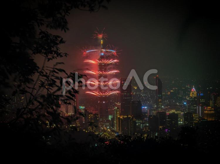 台湾-台北（台北101花火_台北風景） 海外,台湾,台北の写真素材