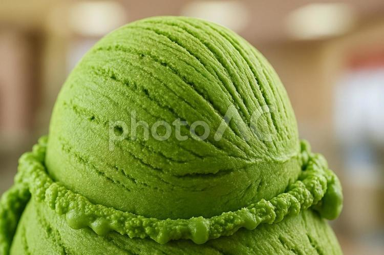 抹茶アイスのクローズアップ アイス,抹茶,緑の写真素材