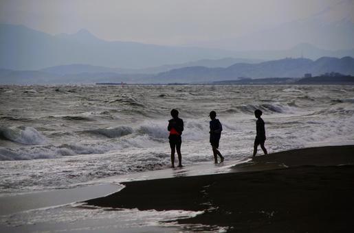 湘南・海辺の光景 湘南・海辺の光景 湘南,鵠沼海岸,海の写真素材