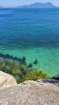 広島県竹原市 大久野島の海 広島県竹原市 大久野島の海 大久野島,ウサギ島,竹原市の写真素材