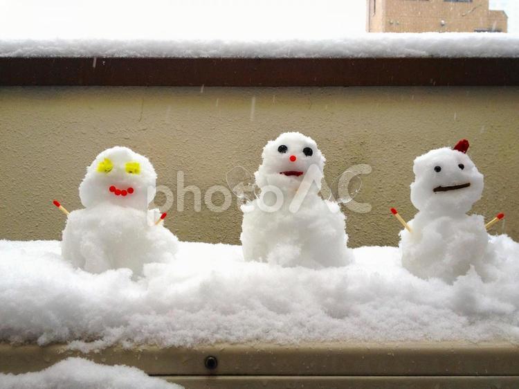 雪だるま 冬,雪,雪だるまの写真素材