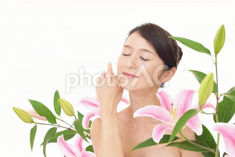 エステイメージ 美容,女性,スキンケアの写真素材