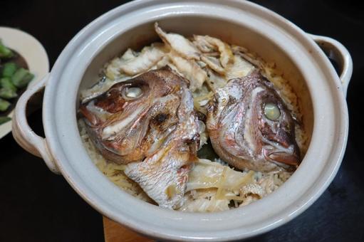 豪快鯛めし 豪快鯛めし タイ,鯛,お頭の写真素材