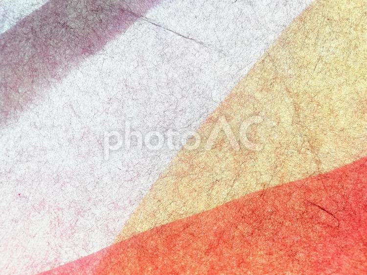和紙　重ねた赤色とゴールドと白色 和紙,紙,壁紙の写真素材
