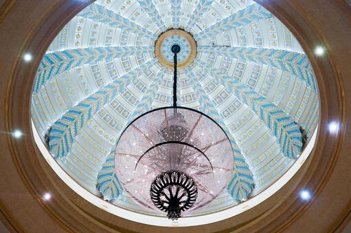 明るいドーム天井装飾 天井,ドーム,装飾の写真素材