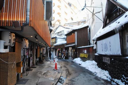 草津温泉 冬の温泉街 草津温泉 冬の温泉街 草津温泉,温泉街,町歩きの写真素材