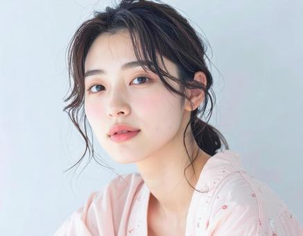 コスメ広告向け美肌の女性ポートレート写真 コスメ広告向け美肌の女性ポートレート写真の写真