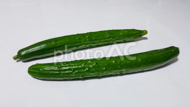 複数のきゅうり きゅうり,胡瓜,野菜の写真素材