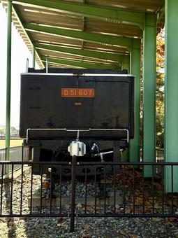 福井少年運動公園の展示の機関車 デコイチ,福井少年運動公園,蒸気機関車の写真素材