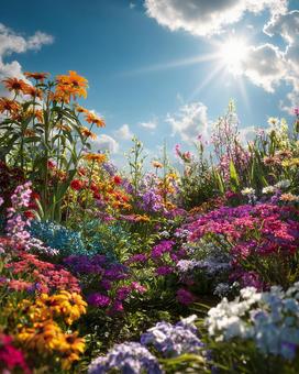 満開の美しい春の花 満開の美しい春の花の写真