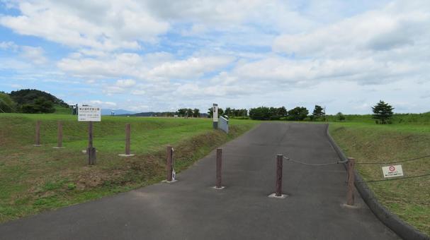 柳之御所遺跡　平泉館跡　柳之御所史跡公園 柳之御所,奥州藤原氏,奥州平泉の写真素材
