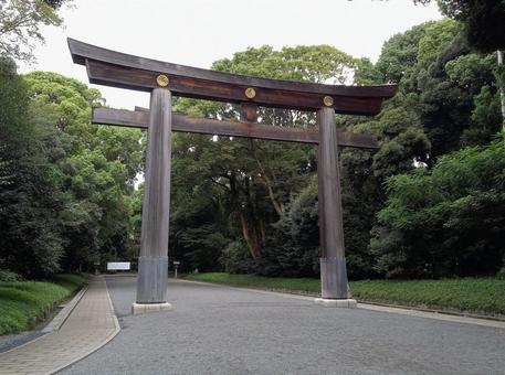 明治神宮の鳥居 明治神宮の鳥居の写真