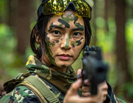 サバゲー女子・地雷は持ってないの写真