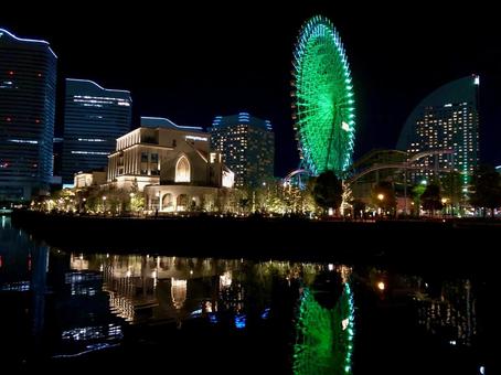 横浜のきれいな夜景 横浜のきれいな夜景 夜景,デート,デートスポットの写真素材