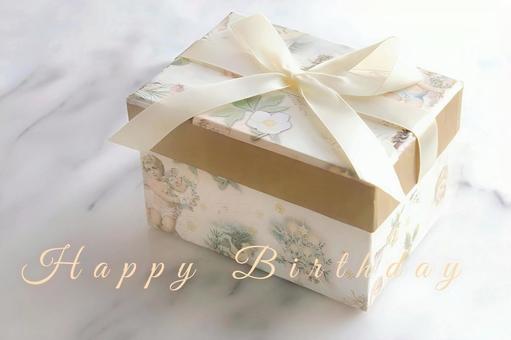 贈り物の箱とHappy birthday 贈り物の箱とHappy birthday ハッピーバースデー,お誕生日,ハッピーバースデイの写真素材
