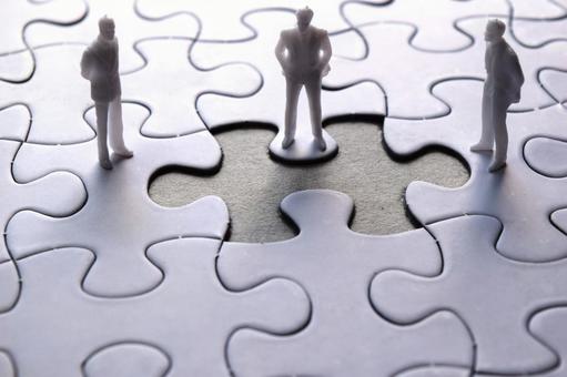 Photo, jigsaw puzzle, figures, human figure, 