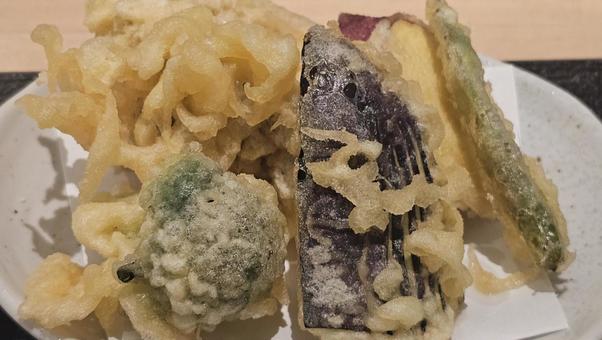 野菜の天ぷら 野菜の天ぷら 天ぷら,野菜天ぷら,ナスの写真素材