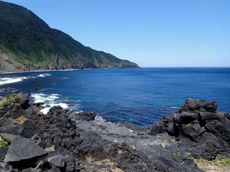 伊豆大島の海 伊豆大島の海 伊豆大島,景色,大島の写真素材