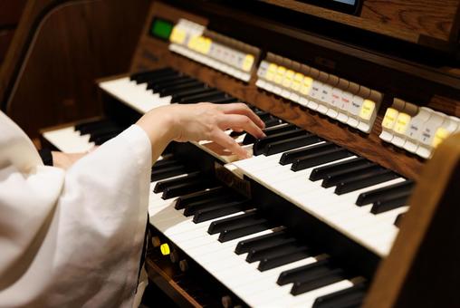 エレクトーン奏者 エレクトーン,演奏,奏者の写真素材