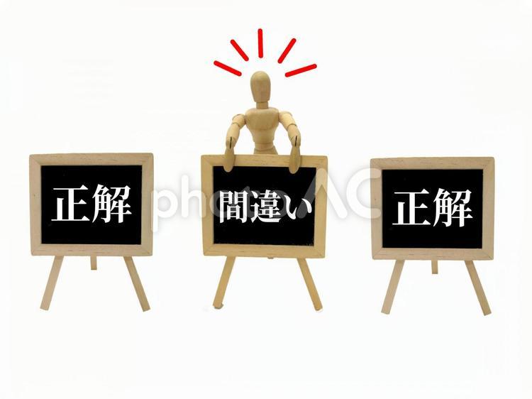 間違いを選ぶイメージ 誤り,事故,けんかの写真素材