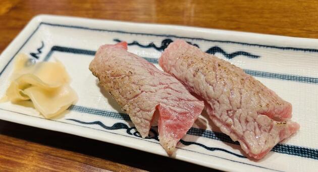 中トロ炙り鮨 中トロ,まぐろ,炙りの写真素材