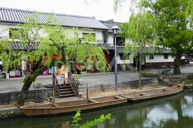 「船着き場」 岡山県,倉敷美観地区,船着き場の写真素材